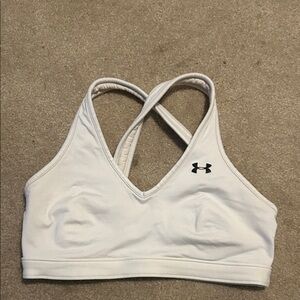 Under armor white sports bra